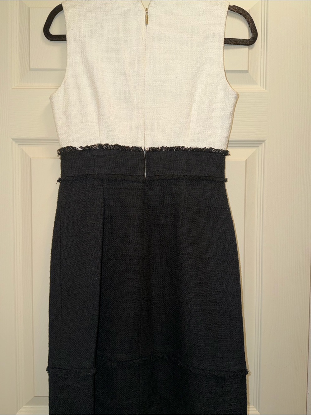 Karl Lagerfeld Black and White Tweed Pencil Dress- SIZE 2 - Picture 7 of 8